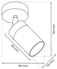 Spot de perete Brilagi POKER 1xGU10/25W/230V albastru