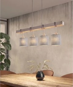 Brilagi - Lustră LED pe cablu NUBILA, 4 x E27, max. 60 W, 230 V, gri