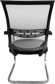 Scaun de conferinţe, negru/gri, FAJE