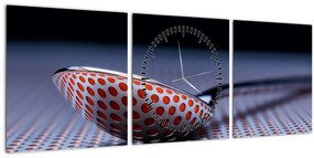 Tablou cu oglindire (cu ceas) (90x30 cm)