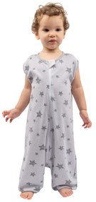 Sac dormit copii de vara din bumbac cu picioare 18-36 luni Kidizi Galaxy Grey, 0.5 tog