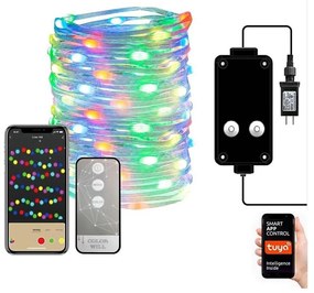 Immax NEO 07735L-LED RGB bandă exterioară 7,2W/230V 10m IP44 Wi-Fi Tuya