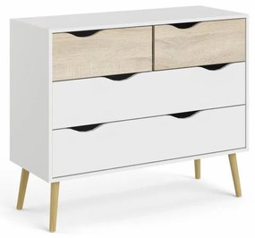 Tvilum Comoda cu 4 sertare Culoare alba OSLO 75395