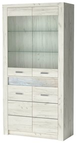 Vitrină Indie 03 (cu iluminat LED) (craft alb). 1057759