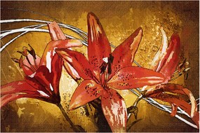 Tablou cu flori de crini (90x60 cm)