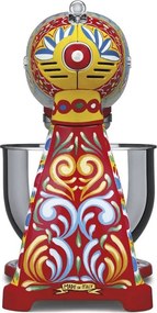 Mixer planetar SMEG Dolce & Gabbana SMF03DGEU, 800 W, 4,8 l, 10 viteze, Functie de pornire treptata, Multicolor