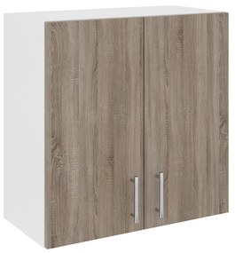 Corp Superior Karo, 2 Usi, Stejar Sonoma Inchis/Alb, 60 x 30 x 60 cm