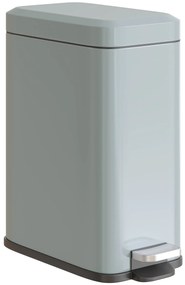 HOMCOM Coș de gunoi din metal, coș de gunoi, capacitate de 5 L, cu pedal, cu coș interior, Gri | Aosom Romania