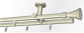 Galerie dubla PRINDERE TAVAN suport universal TEAVA PROFIL -CARTER /19 -CROM MAT (Alege marime: 180 cm)