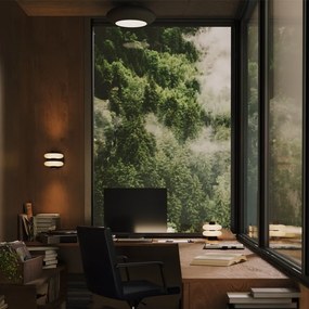 Lustra LED aplicata tavan din aluminiu gri Aros