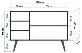 Consola MEGA-731 Sonoma Oak