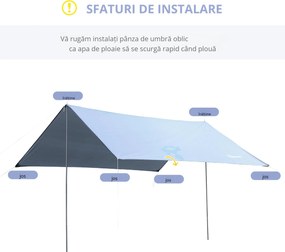 Outsunny Cort de Plajă Portabil Dublu cu Protecție UV și Geantă de Transport, 3x3 m, Alb | Aosom Romania