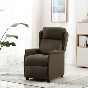 vidaXL Fotoliu rabatabil, maro, 67,5x93,5x101,5 cm, material textil