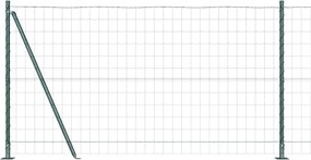 vidaXL Gard cu Stâlp Verde 1,2 x 10 m Oțel și PVC