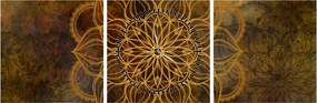 Tablou - Mandala bucuriei (cu ceas) (90x30 cm)