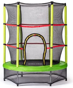 CROSS Trambulină cu plasă, verde-negru, 140 x 140x 160 cm