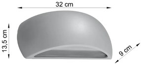 Aplică din ceramică Sollux Palermo, gri