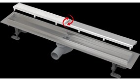 Dus cuva de dus Double Fit and Go 95 cm, inclusiv gratar, otel inoxidabil 950 mm