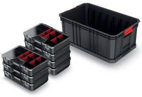 Cutie transport C, 52 x 32,9 x 21 cm, 7 organizatoare, negru
