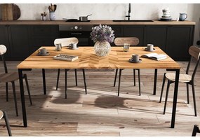 Masă dining din lemn de stejar 90x160 cm Abies – The Beds