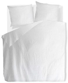 Lenjerie de pat albă din muselină pentru pat dublu 200x200 cm Plain Muslin – Butter Kings