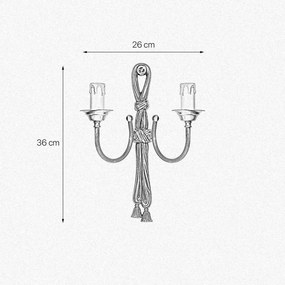 Aplica de perete stil Art Nouveau Drapery 2L