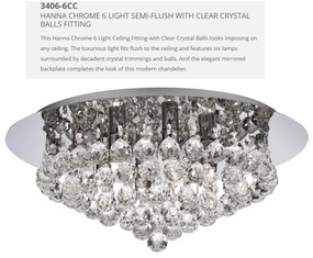 Lustra eleganta design modern Hanna crom 6L 3406-6CC SRT