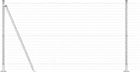 vidaXL Gard cu Stâlp Argintiu 1,2 x 10 m Oțel