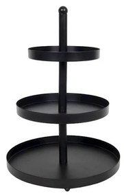 Platou etajat Amstel, metal, negru, 25.5 x 35 cm