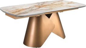 Masa extensibila design LUX Porcelain Marble 180-270cm