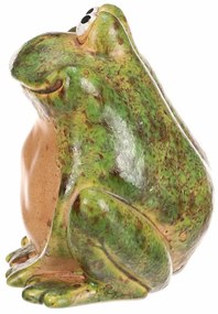Decorațiune de grădină din ceramică Broască drăguță, 13 x 10 x 12 cm, 13 cm