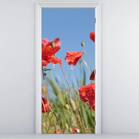 Fototapet pentru ușă - Maci (95x205cm)