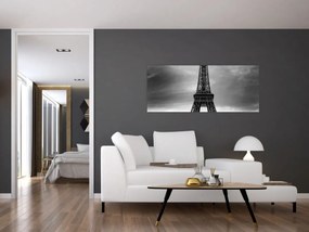 Tablou - Mașină roz în Paris (120x50 cm)