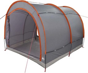 vidaXL Cort pentru depozitare biciclete cu acoperiș Gri și Portocalie