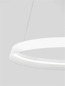 Lustra LED suspendata design modern circular ORMI alba