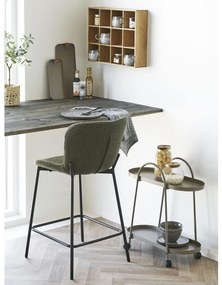 Maceda bartool, taburet, verde, picioare negre