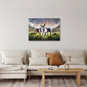 Tablou pe sticlă - Fotbal (70x50 cm)