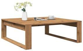 vidaXL Măsuță cafea, stejar artizanal, 100x100x35 cm, lemn prelucrat