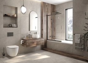 PRIZMA – Paravan de baie 100x140 cm KTJ_D73R Finisaj: titan