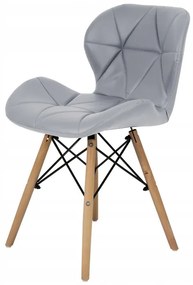 JAKS SCAUN ECO- PIELE GRI DESCHIS, STILUL SCANDINAV