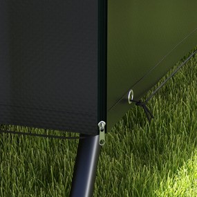 Outsunny Husa de Protectie balansoar de Gradina panza impermeabila dim. 2,15L x 1,55l x 1,5H m PE Negru | Aosom Romania