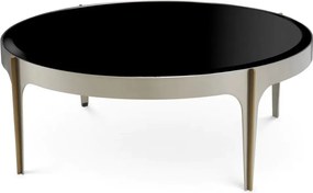 Masuta de Cafea Design LUX, Otel, Sticla, Negru, Artemisa