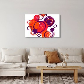 Tablou - Motiv cercuri în culori calde (90x60 cm)