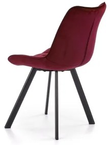 Scaun de dining COMORO, 1 buc., roșu închis