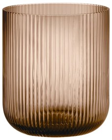 Suport lumânări din sticlă Blomus Ven, ø 14 cm, maro