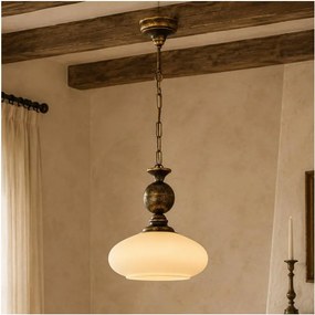 Brilagi - Lustră pe lanț MOLLERO 1xE27/15W/230V Ø 24 cm bronz/patină