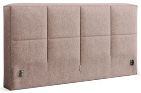 Tăblie de pat roz-deschis tapițată 249x100 cm Darren – Micadoni