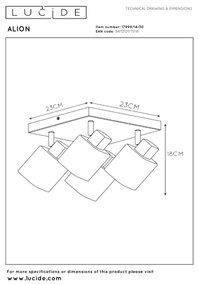 Lucide 17999/14/30 - Spot direcționabil ALION 4xE14/25W/230V
