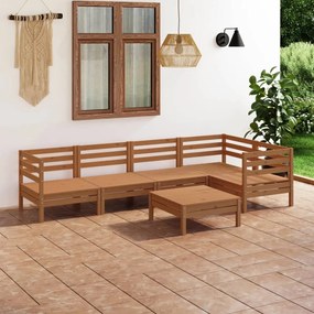 3082705 vidaXL Set mobilier de grădină, 6 piese, maro miere, lemn masiv de pin