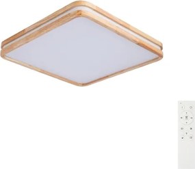 Brilagi - Plafonieră LED reglabilă MOLINA SQUARE LED/80W/230V stejar 60x60 cm + telecomandă
